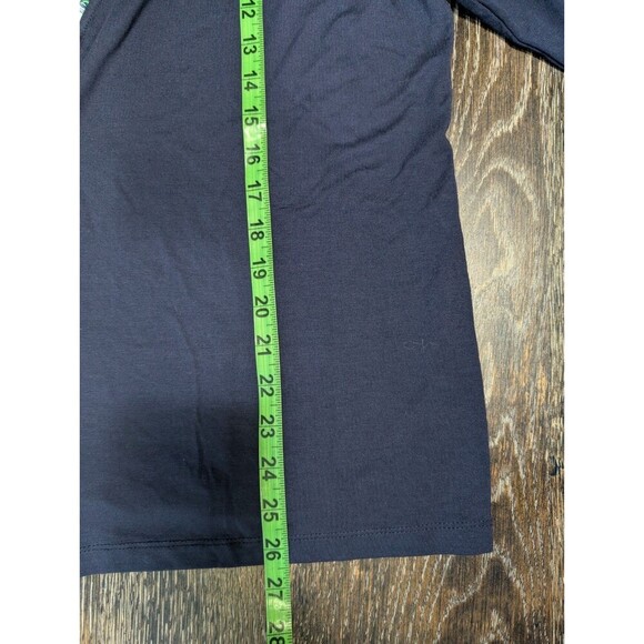 NWOT Chico's Top Sz 3 US XL Paisley Double V-Neck Navy Blue Knit Boho Preppy 144 - Picture 6 of 6